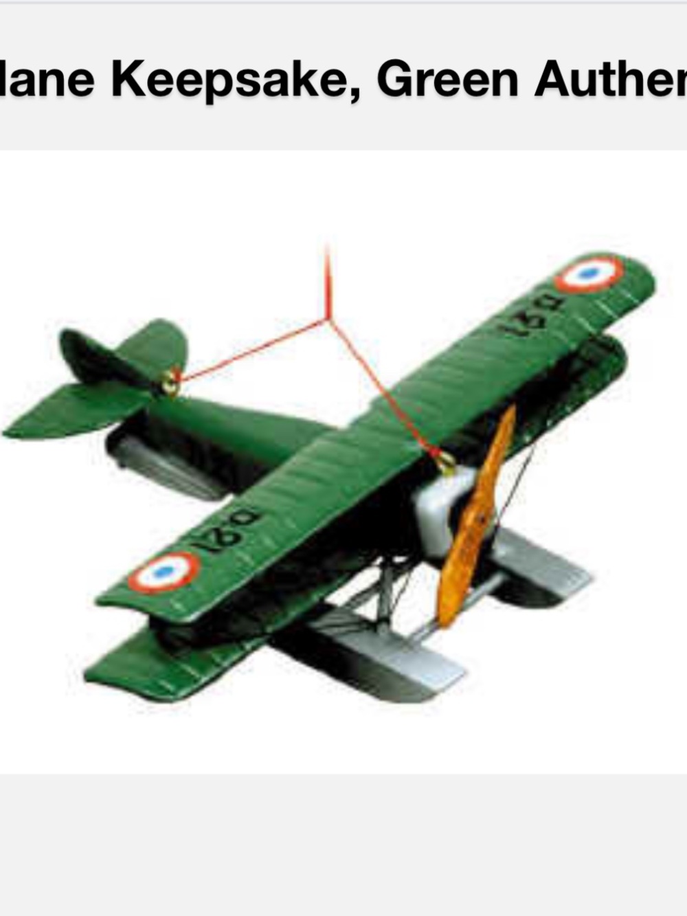 50%offwโค๏ธAuthentic Model AP007
Wood Airplane Keepsake, Green Authentic Models